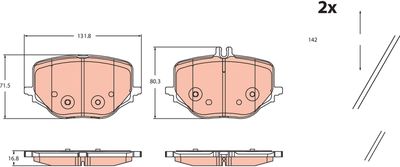 Brake Pad Set, disc brake TRW GDB2470