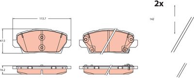Brake Pad Set, disc brake TRW GDB2479