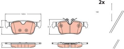 Brake Pad Set, disc brake TRW GDB2499