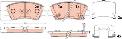 Brake Pad Set, disc brake TRW GDB2510
