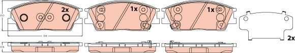 TRW GDB2516 Brake Pad Set, disc brake