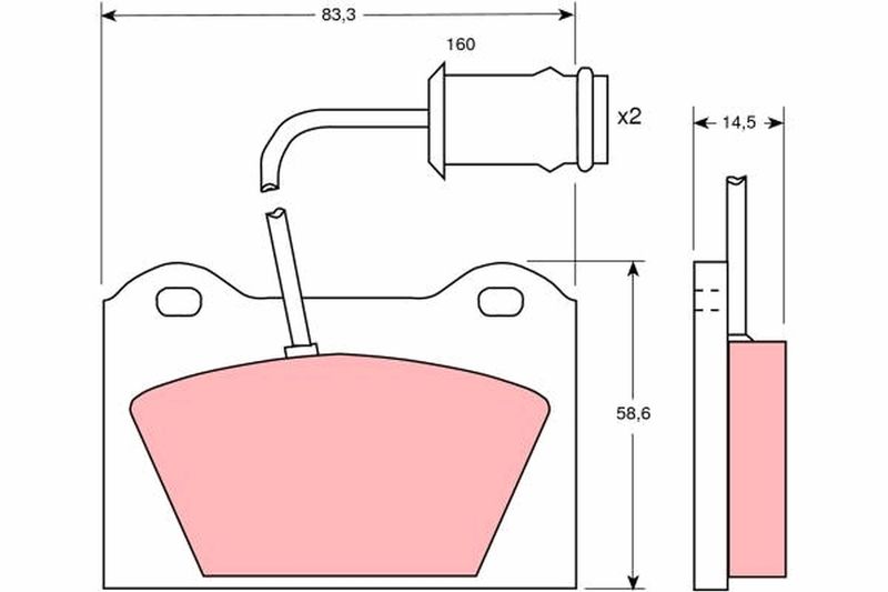 TRW GDB253 Brake Pad Set, disc brake