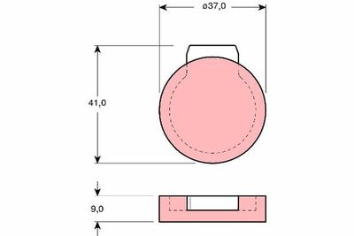 Brake Pad Set, disc parking brake TRW GDB272