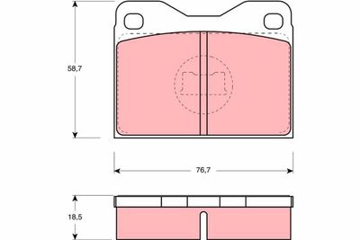 Brake Pad Set, disc brake TRW GDB279