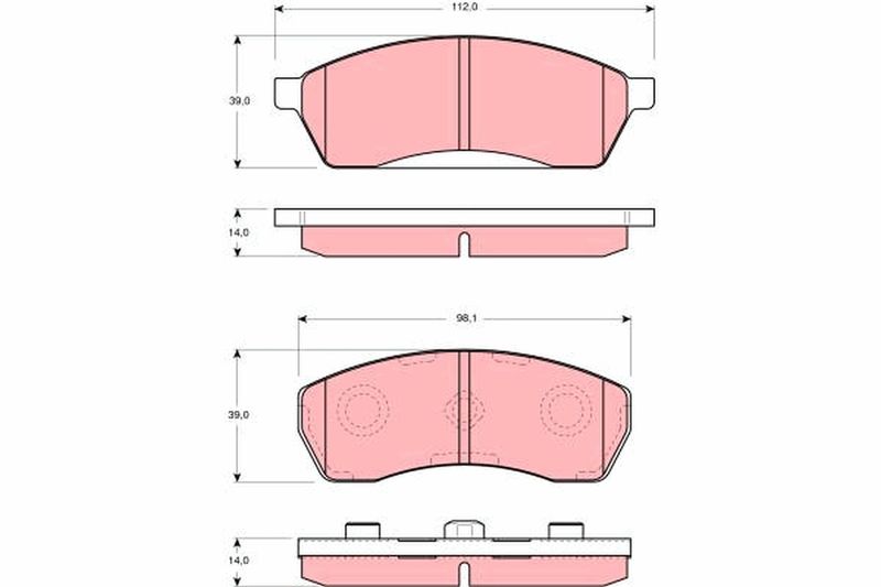 TRW GDB3068 Brake Pad Set, disc brake