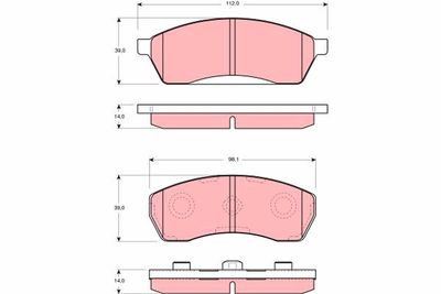 Brake Pad Set, disc brake TRW GDB3068