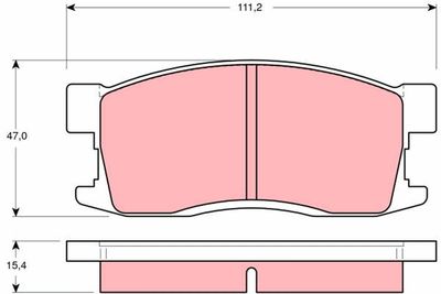 Brake Pad Set, disc brake TRW GDB3094