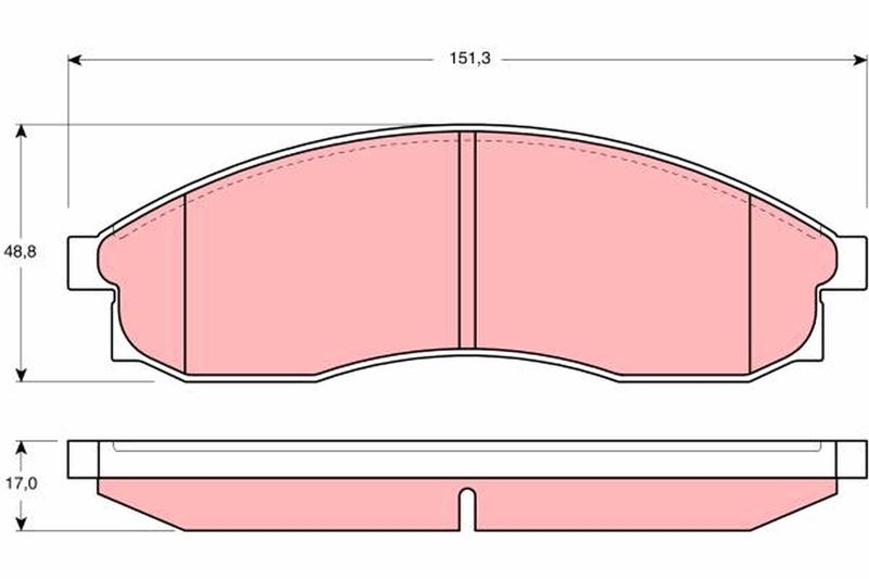 TRW GDB3107 Brake Pad Set, disc brake