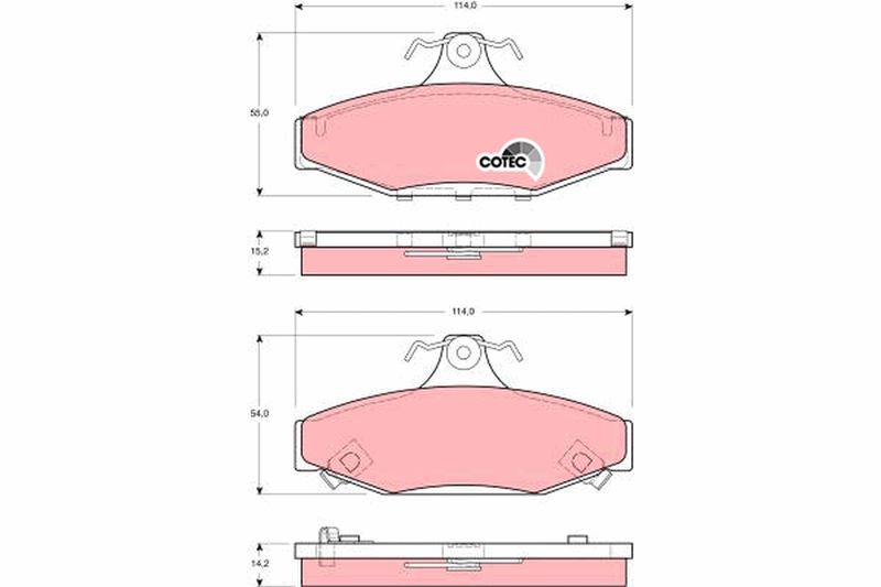 TRW GDB3135 Brake Pad Set, disc brake