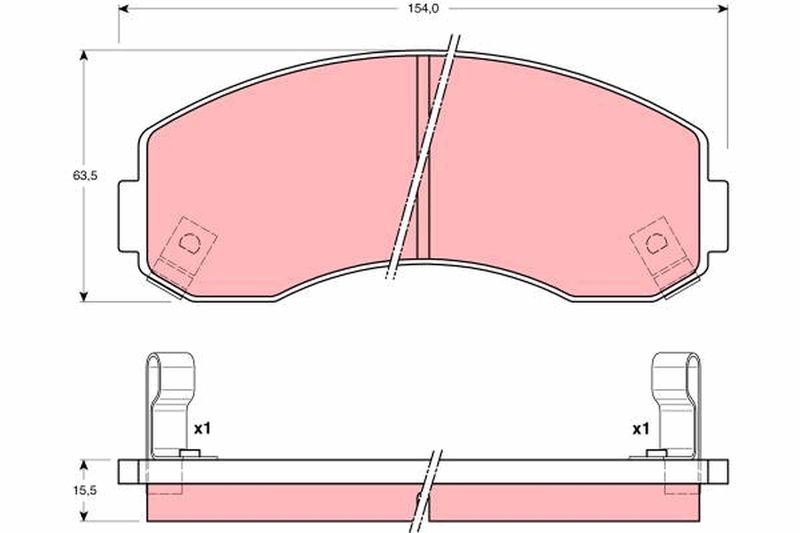 TRW GDB3145 Brake Pad Set, disc brake