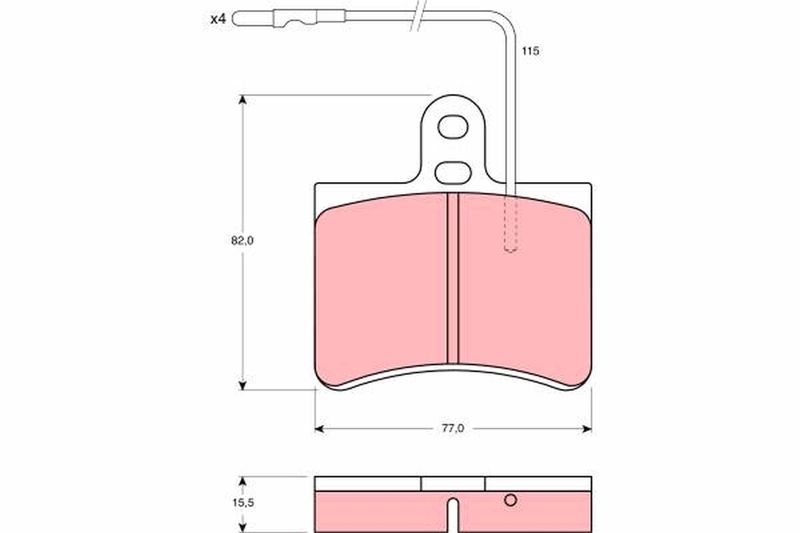 TRW GDB315 Brake Pad Set, disc brake