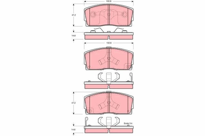 TRW GDB3166 Brake Pad Set, disc brake