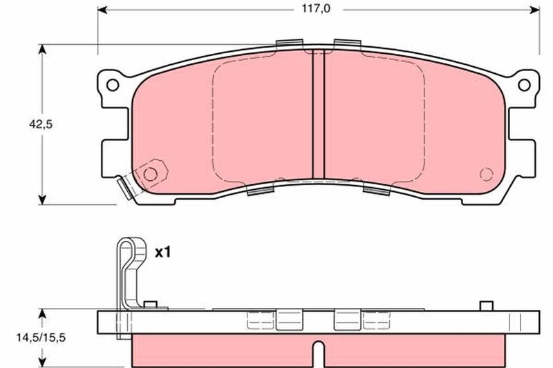 TRW GDB3179 Brake Pad Set, disc brake