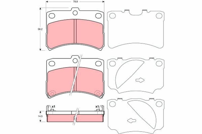 TRW GDB3219 Brake Pad Set, disc brake