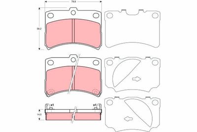 Brake Pad Set, disc brake TRW GDB3219