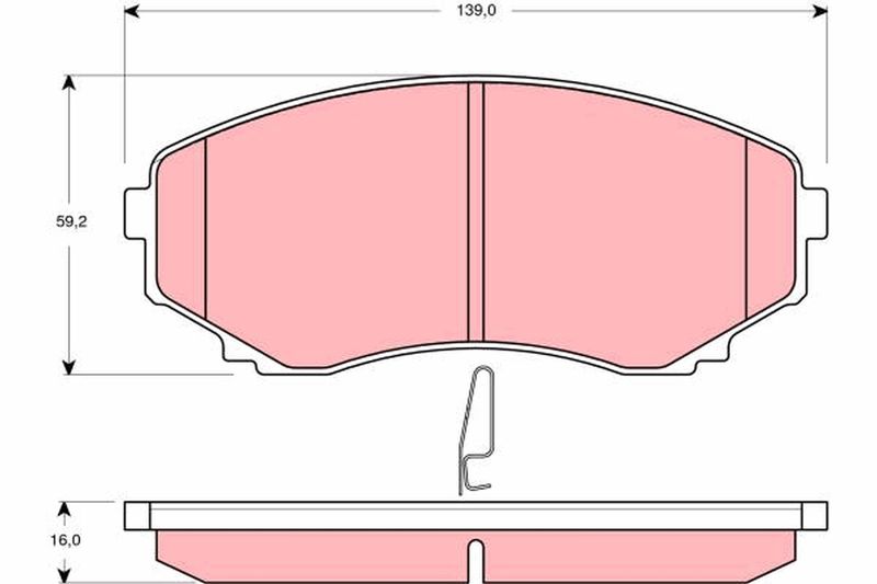 TRW GDB3255 Brake Pad Set, disc brake