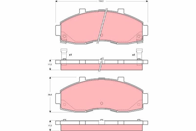TRW GDB3263 Brake Pad Set, disc brake