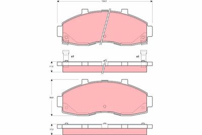 Brake Pad Set, disc brake TRW GDB3263