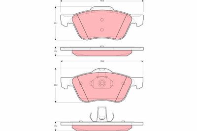 Brake Pad Set, disc brake TRW GDB3272
