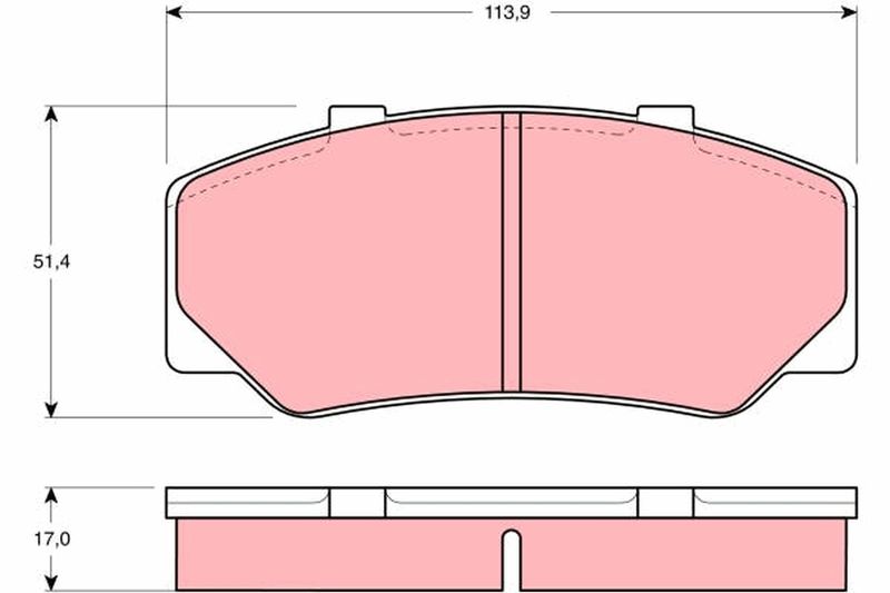 TRW GDB329 Brake Pad Set, disc brake