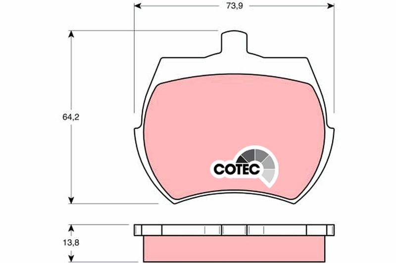 TRW GDB332 Brake Pad Set, disc brake