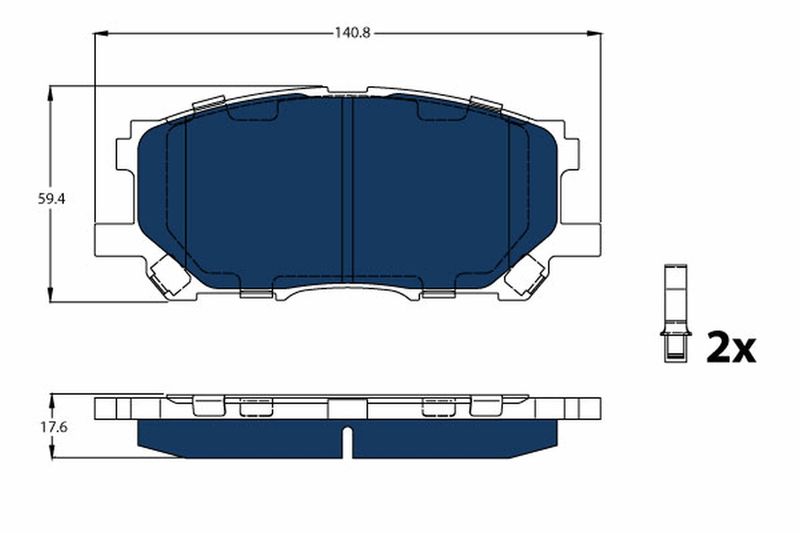 TRW GDB3338BTE Brake Pad Set, disc brake