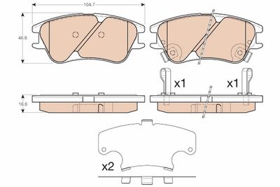 Brake Pad Set, disc brake TRW GDB3377
