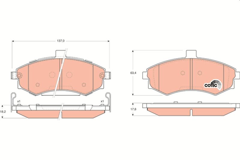 TRW GDB3378 Brake Pad Set, disc brake