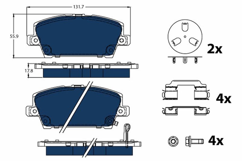 TRW GDB3407BTE Brake Pad Set, disc brake
