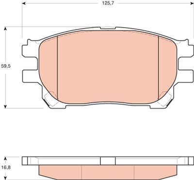Brake Pad Set, disc brake TRW GDB3414