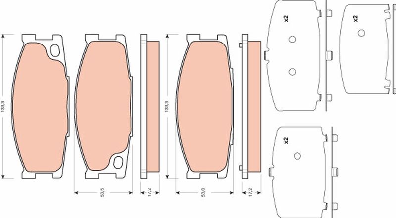 TRW GDB3423 Brake Pad Set, disc brake