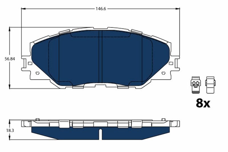 TRW GDB3424BTE Brake Pad Set, disc brake