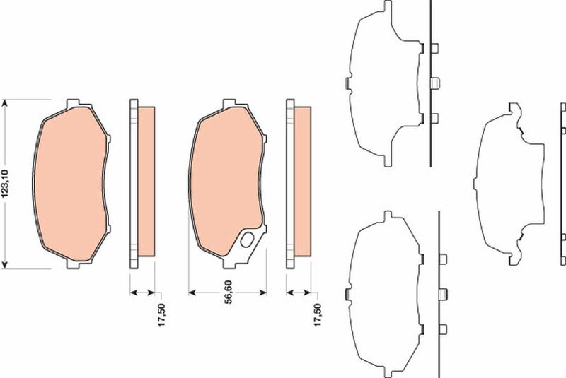 TRW GDB3486 Brake Pad Set, disc brake
