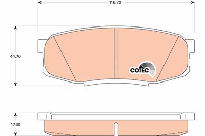 Brake Pad Set, disc brake TRW GDB3491