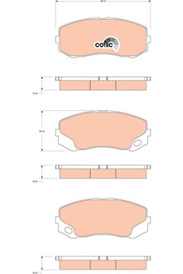 Brake Pad Set, disc brake TRW GDB3492