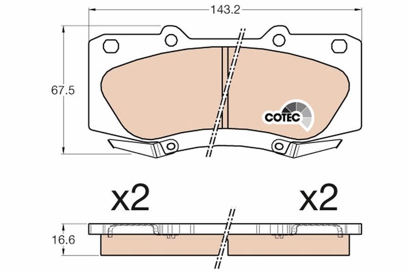 TRW GDB3534 Brake Pad Set, disc brake