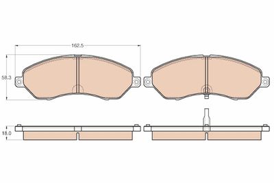 Brake Pad Set, disc brake TRW GDB3564