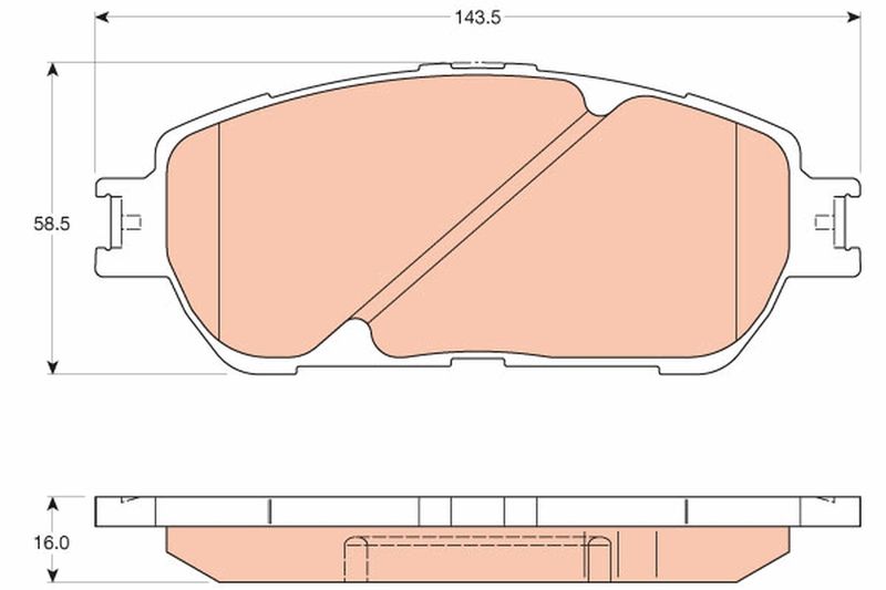 TRW GDB3610 Brake Pad Set, disc brake