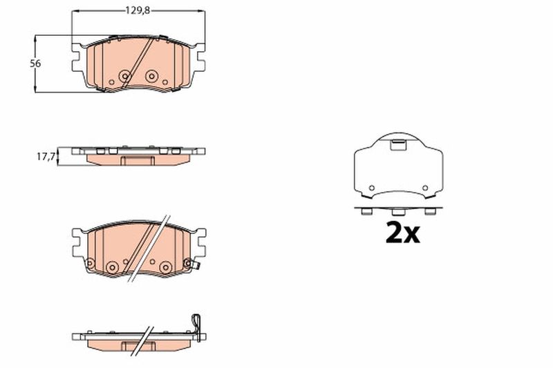 TRW GDB3626 Brake Pad Set, disc brake