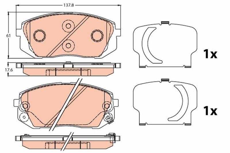 TRW GDB3647 Brake Pad Set, disc brake