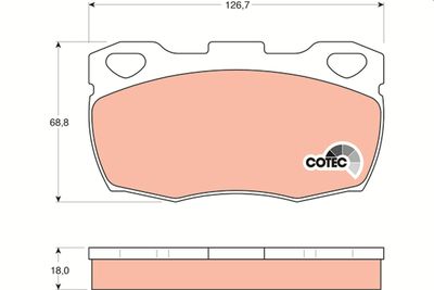 Brake Pad Set, disc brake TRW GDB395