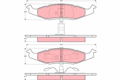Brake Pad Set, disc brake TRW GDB4006