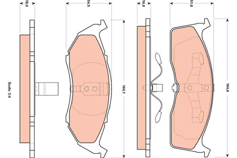 TRW GDB4091 Brake Pad Set, disc brake