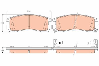 Brake Pad Set, disc brake TRW GDB4098