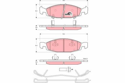 Brake Pad Set, disc brake TRW GDB4120