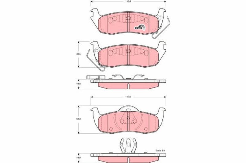 TRW GDB4137 Brake Pad Set, disc brake