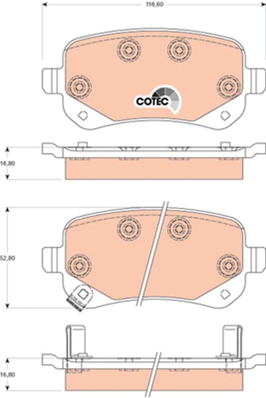 TRW GDB4176 Brake Pad Set, disc brake