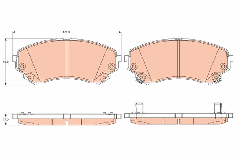 TRW GDB4456 Brake Pad Set, disc brake