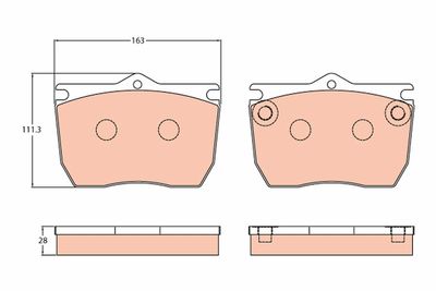 Brake Pad Set, disc brake TRW GDB5077