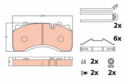 Brake Pad Set, disc brake TRW GDB5084